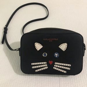 Karl Lagerfeld Black Kitty Purse